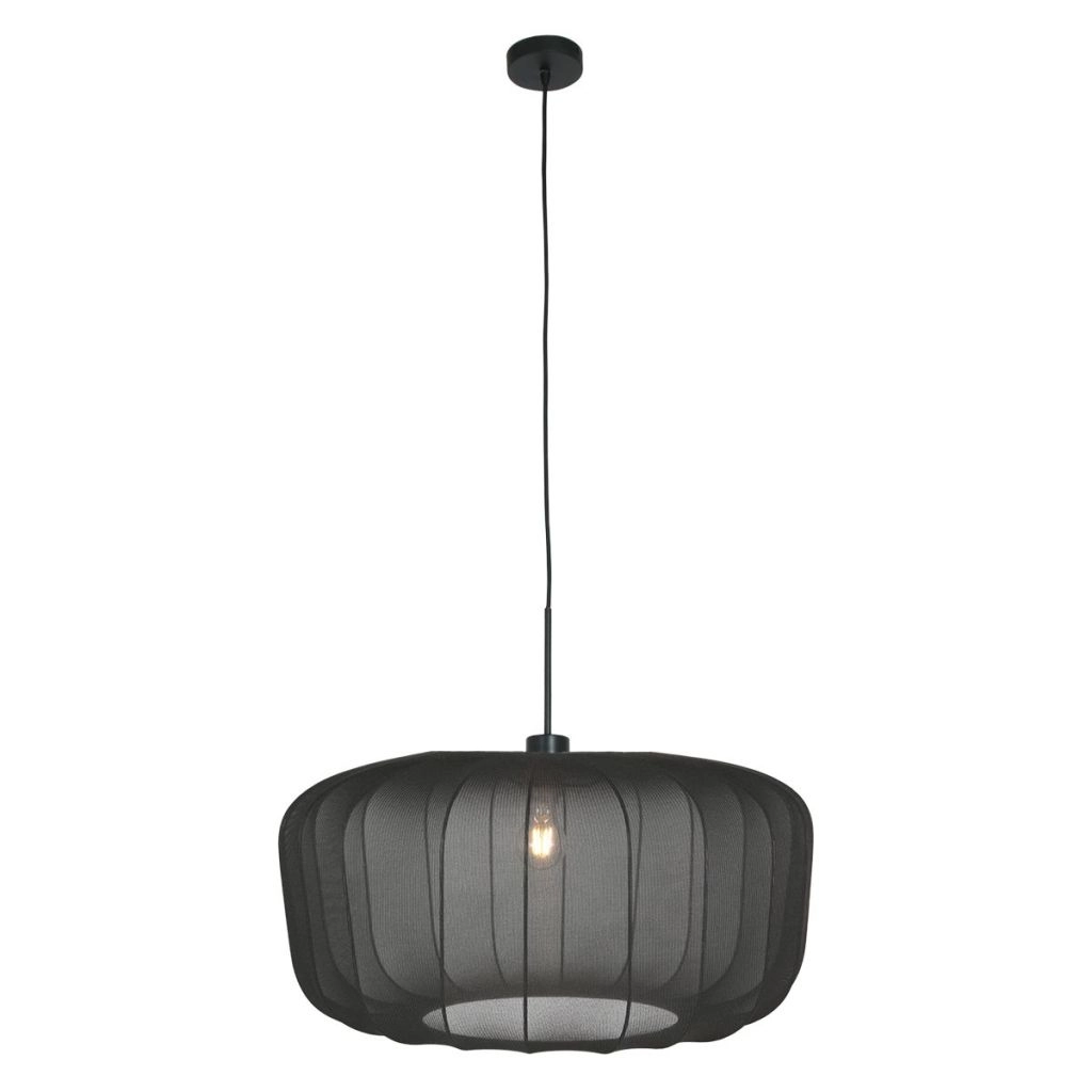 Hanglamp Vela Lino met zwarte kap Ø60cm Steinhauer 8712746182804