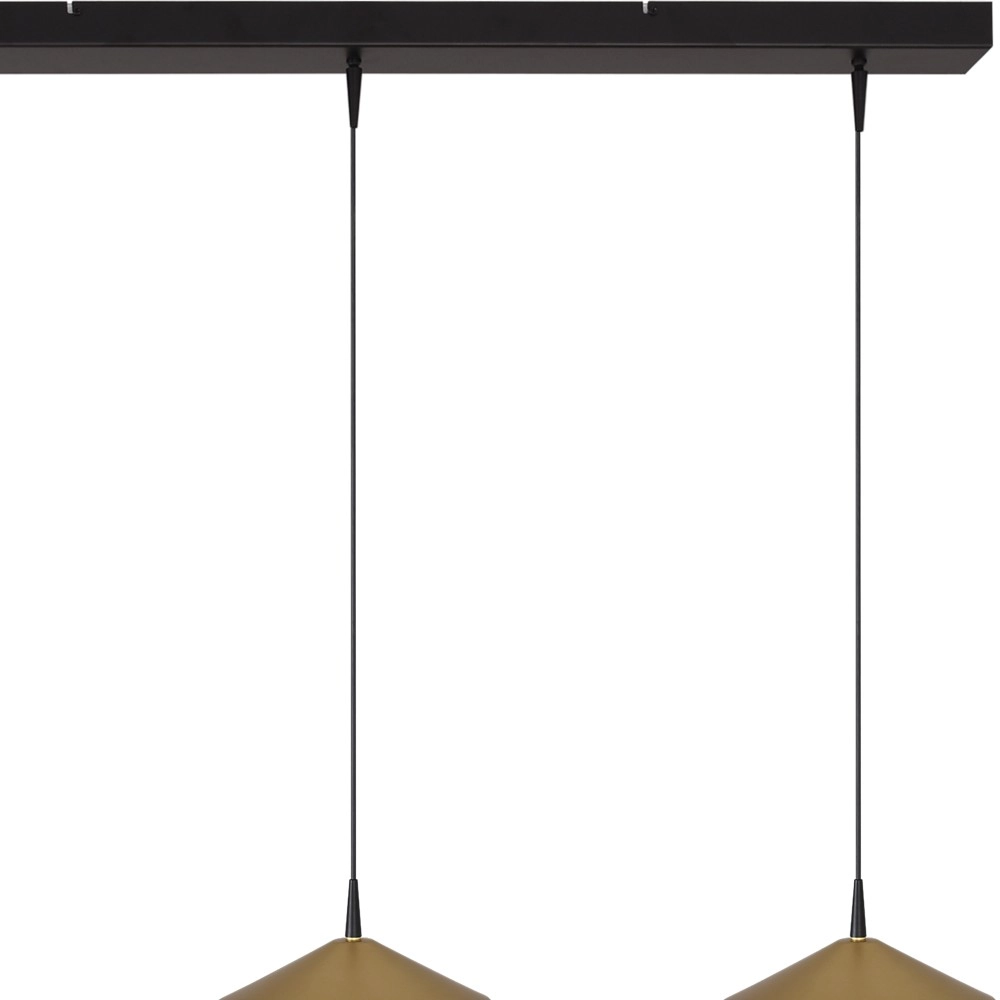 3-lichts hanglamp Ceppo zwart met goud Ø 22cm Masterlight 8718121358437