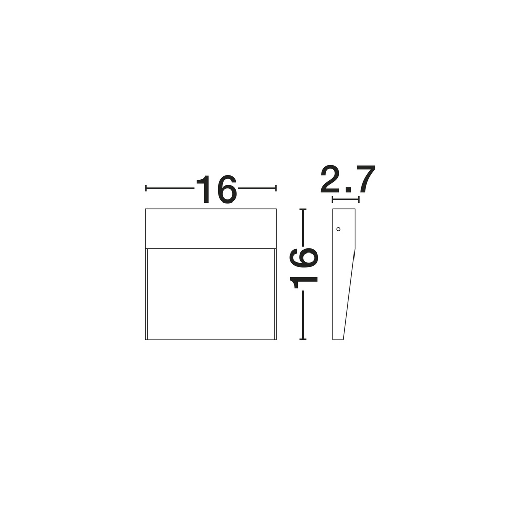 Vierkante wandlamp Fem wit Lyora 5212017478931