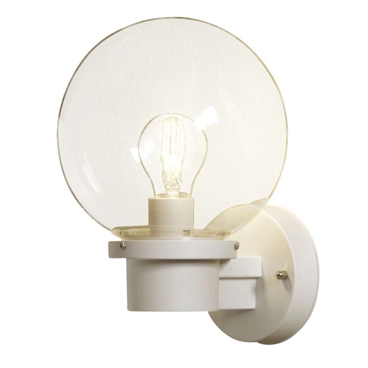 Bollamp Nemi met schemersensor wit
