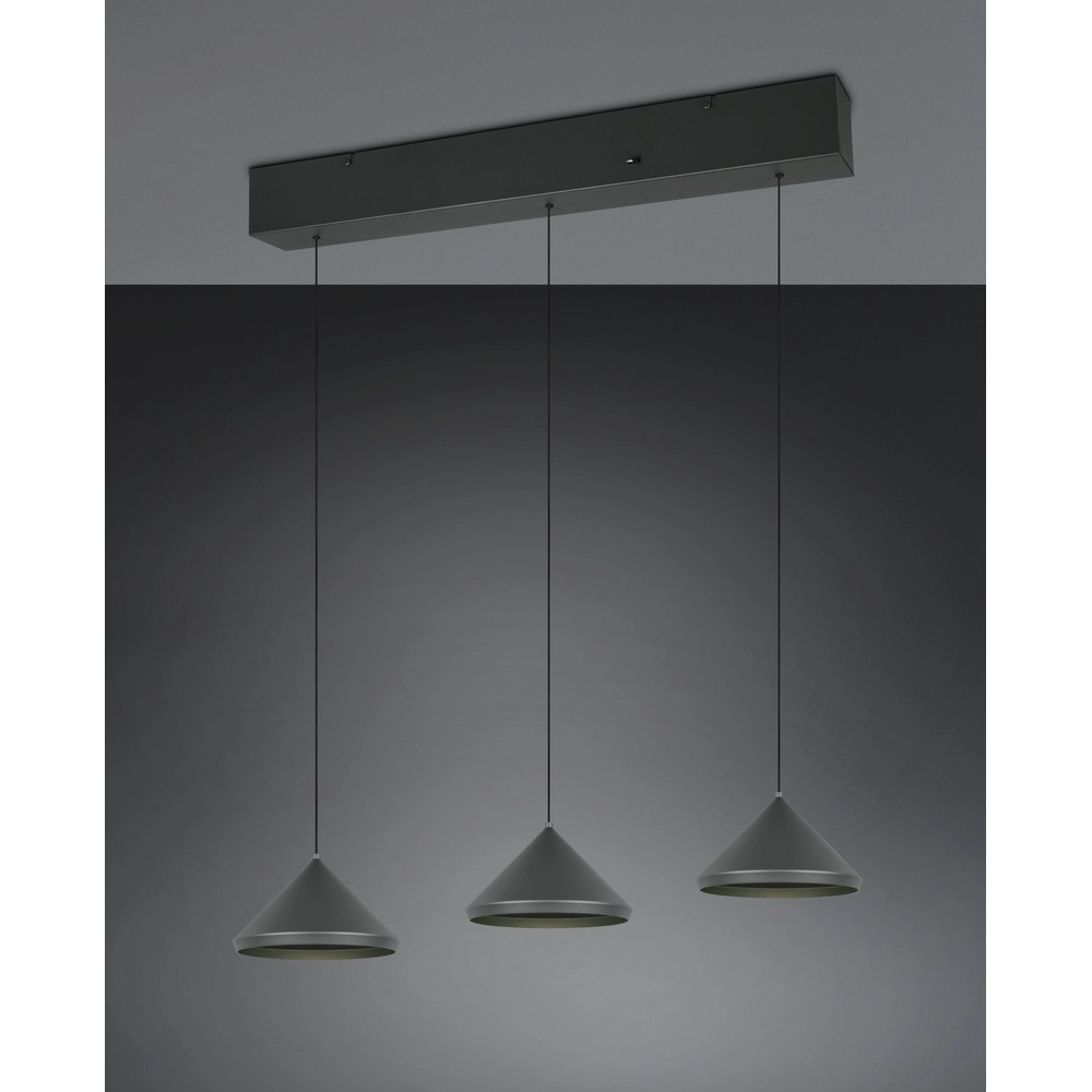 3-lichts hanglamp Laguna zwart Trio 4017807667646