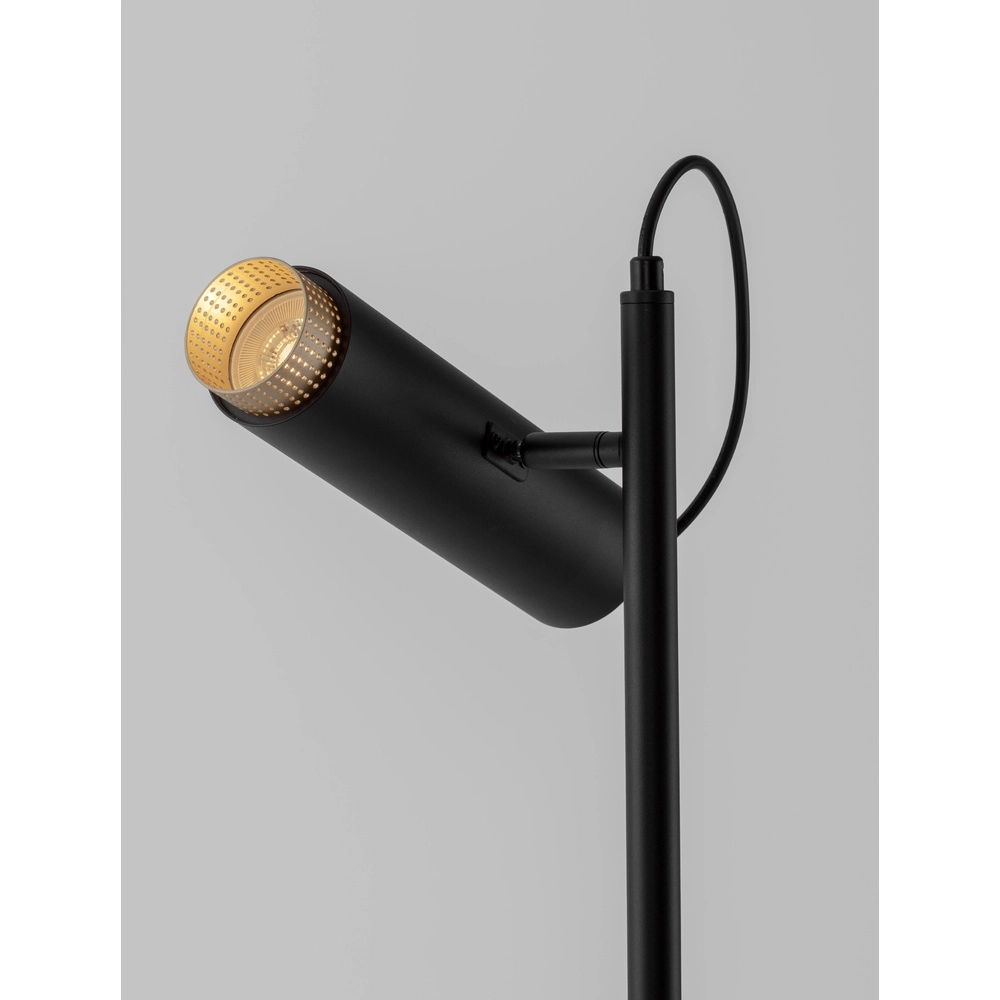 Leeslamp Nessi zwart met goud Lyora 5212017475220