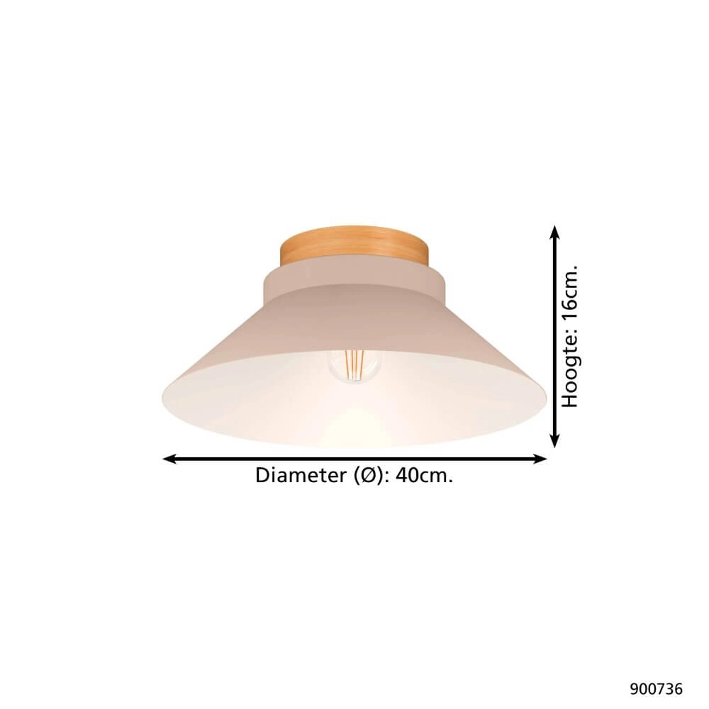 Japandi plafondlamp Moharras Ø 40cm Eglo 9008606263325