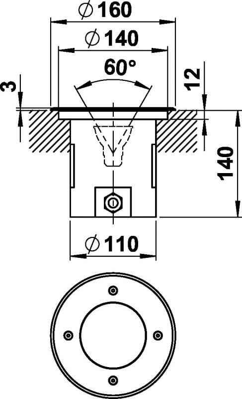 Grondspot buiten GU10 Correl 16cm - IP67 Albert 4007235921892
