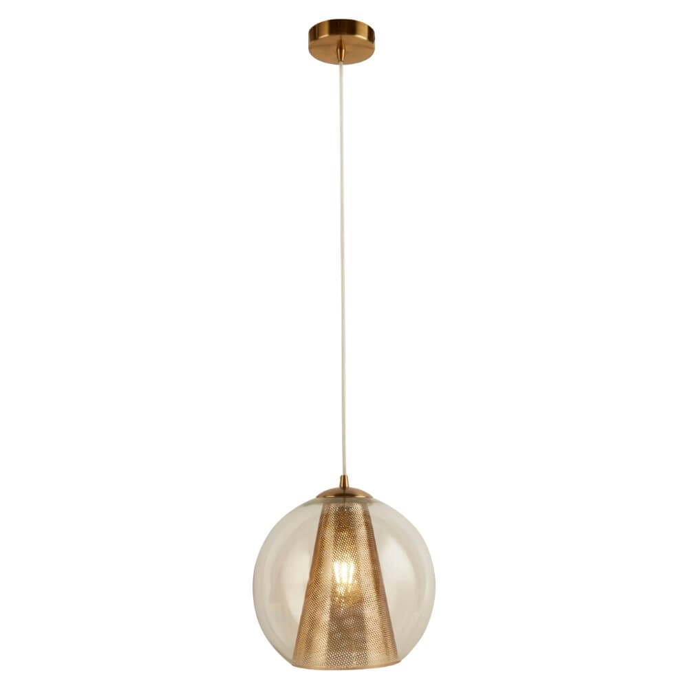Gouden hanglamp Conio met glas Gouden hanglamp Conio met glas