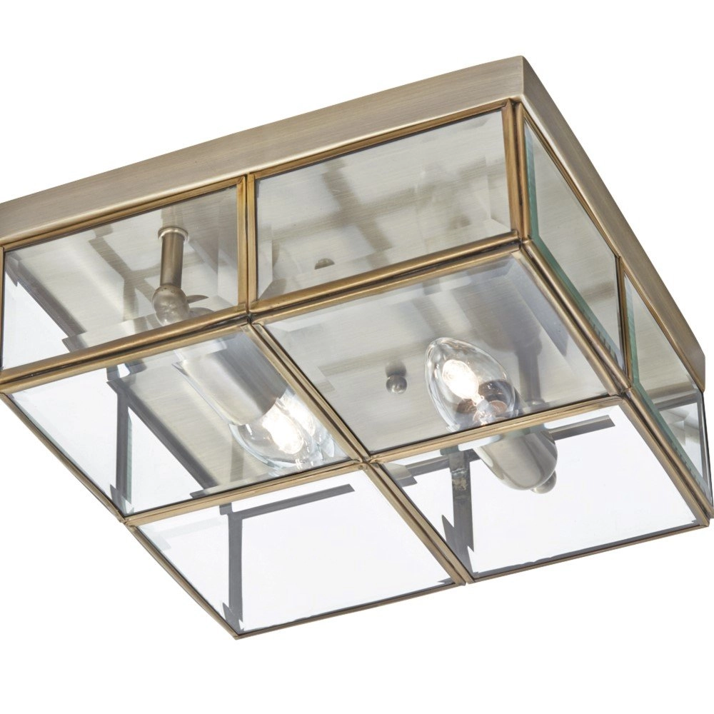 Vierkante plafondlamp Flush Searchlight 5053423023038
