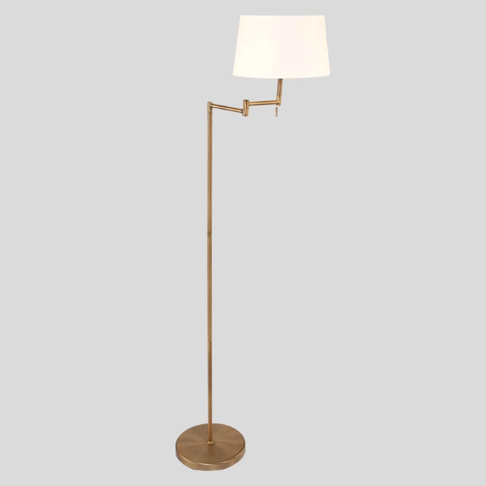 Vloerlamp Mexlite 154cm bronsbruin met witte kap Steinhauer 8712746048087