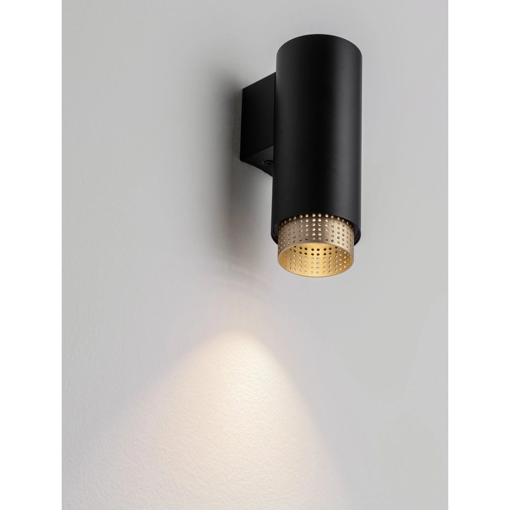 Wandspot Nessi zwart met goud Lyora 5212017475169