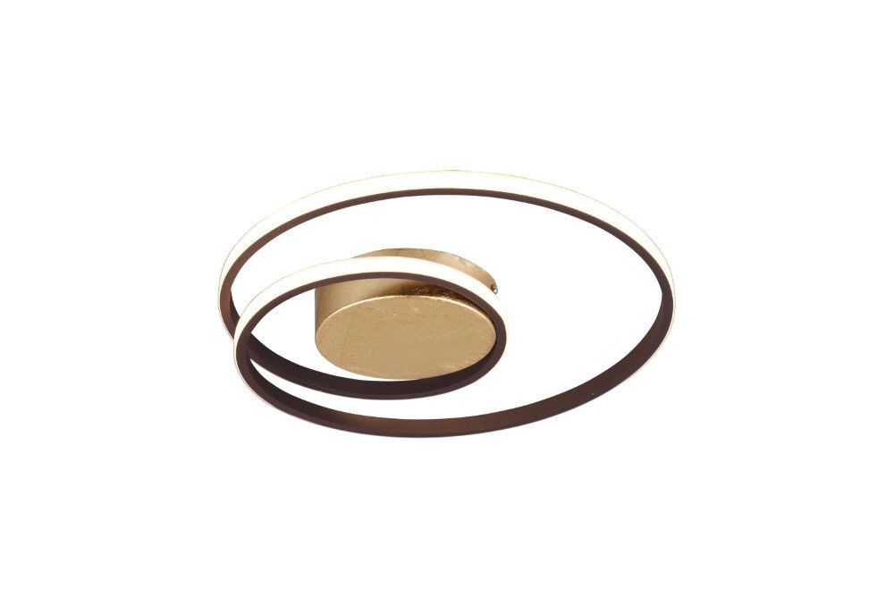 Roestbruine plafondlamp Zibal Ø 39cm Trio 4017807481938