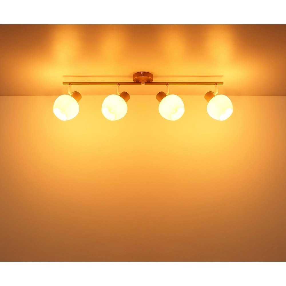 Plafondlamp Eileen 4-lichts koffie bruin Globo 9007371580576