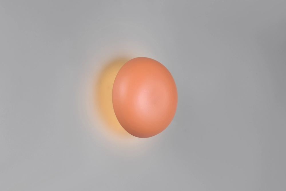 Oranje wandlamp Davey Ø 15cm