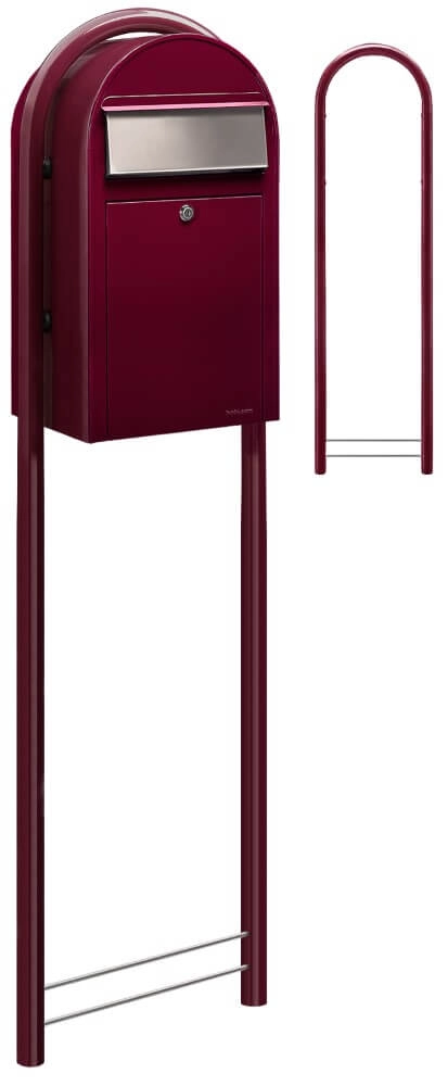 Brievenbus Grande 3005 i Bordeauxrood Bobi 6417237033239