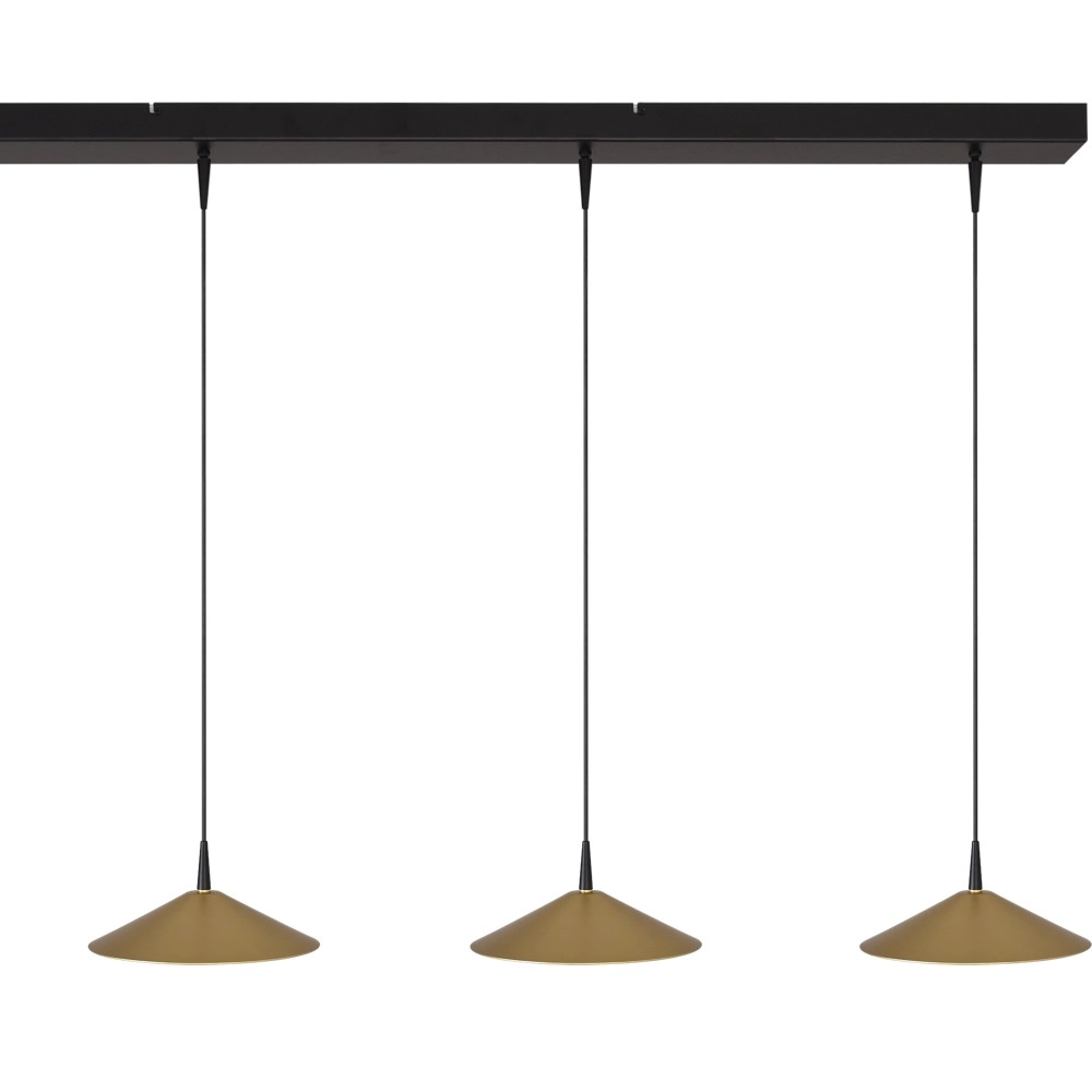4-lichts hanglamp Ceppo zwart met goud Ø 22cm Masterlight 8718121358444
