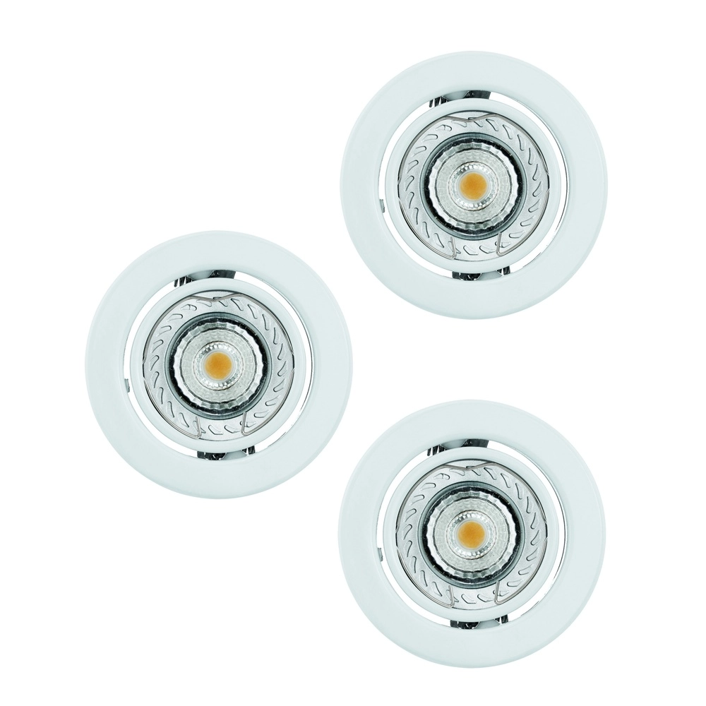 Set van 3 inbouwspots Igoa wit richtbaar