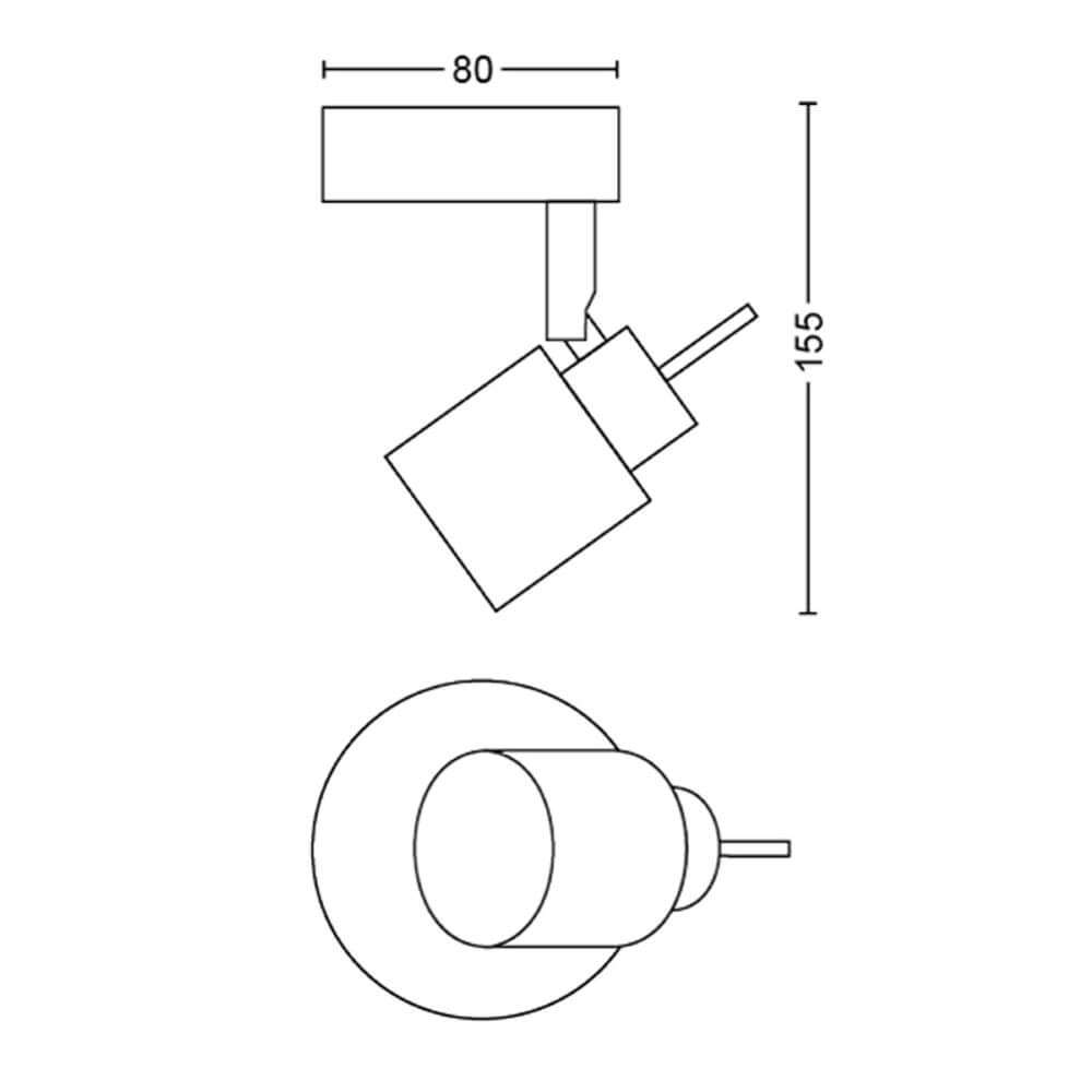 Witte wandspot Meranti Philips 8719514465299