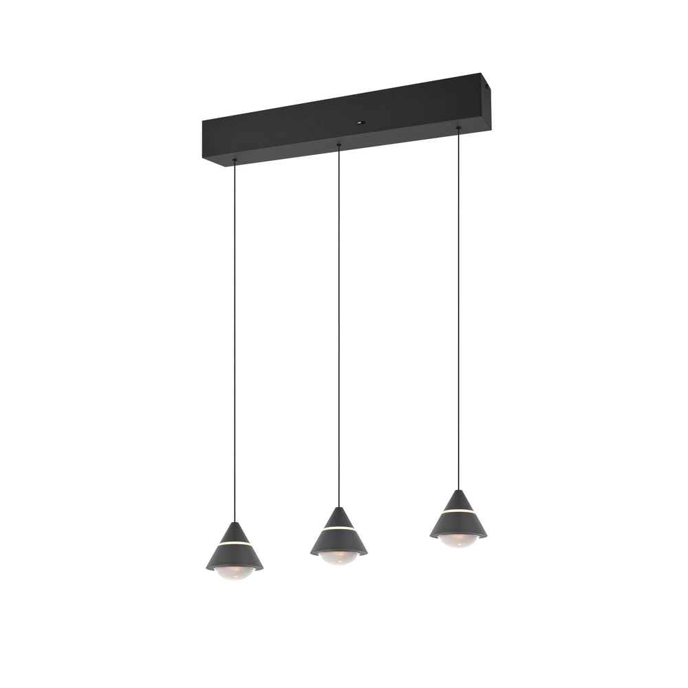 Design hanglamp Romeo 3-lichts zwart Design hanglamp Romeo 3-lichts zwart