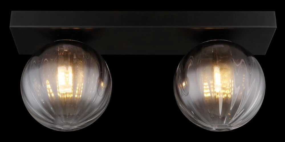 2-lichts plafondlamp Dallerta smoke glas Globo 9007371449576