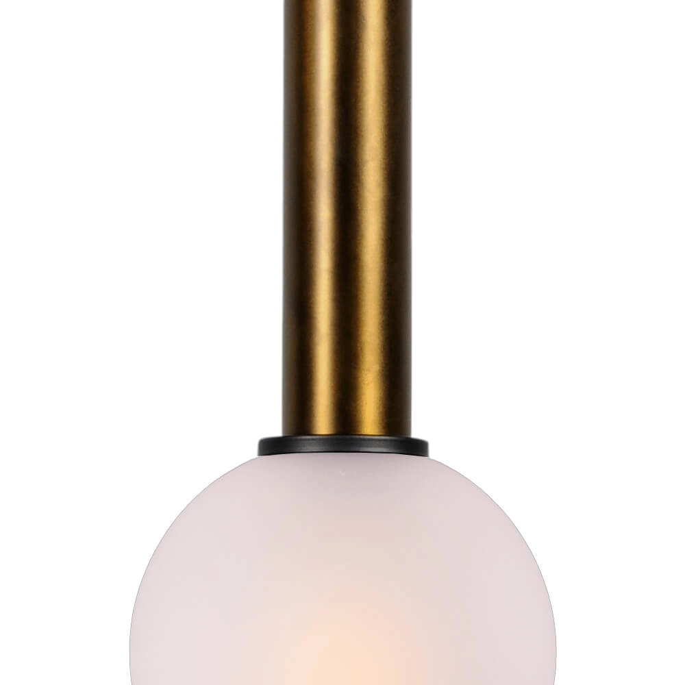 Hanglamp Ø 15cm Bella 2 Antiek messing met mat wit glas Masterlight 8718121334110