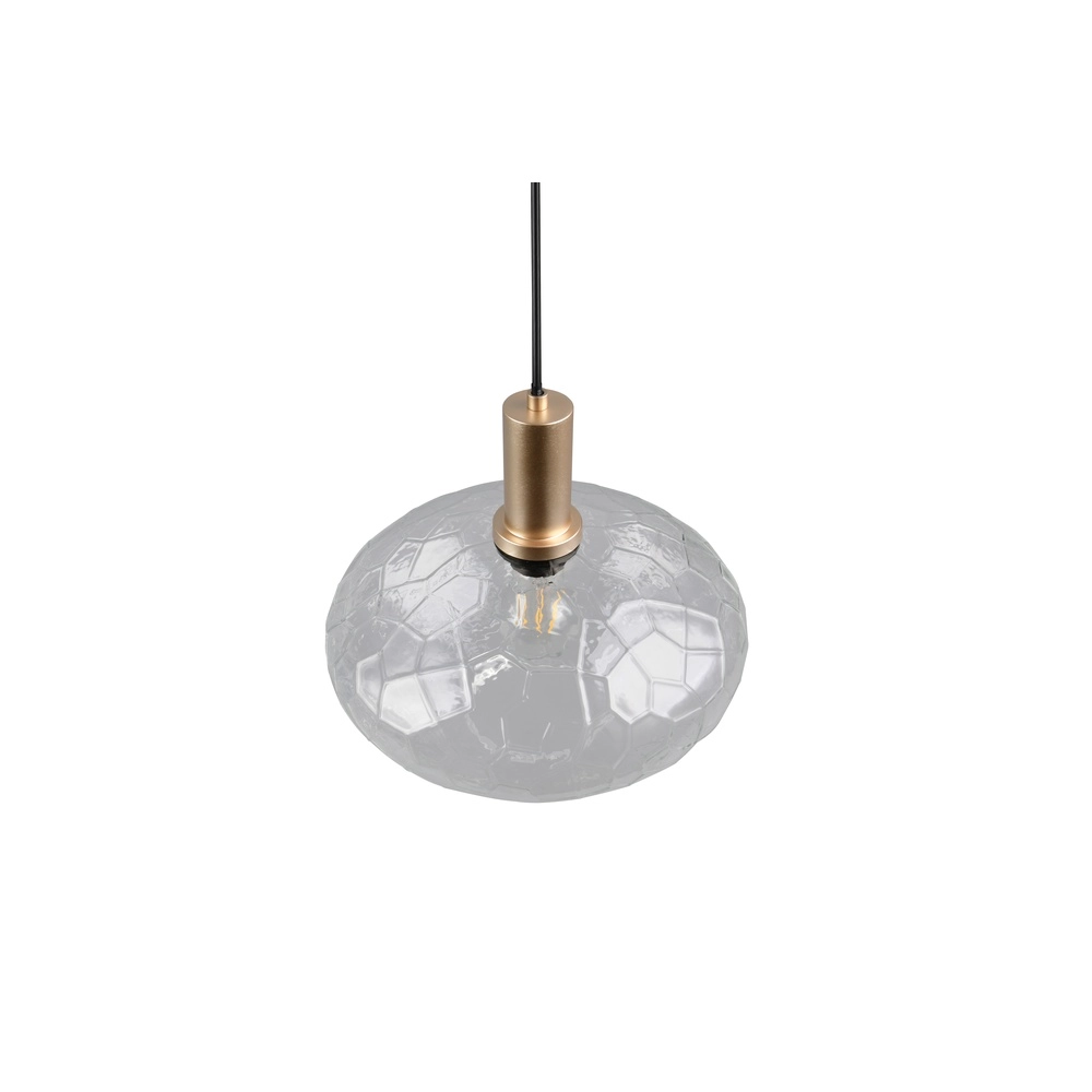 Hanglamp Emelie goud met smoke glas Trio 4017807702538