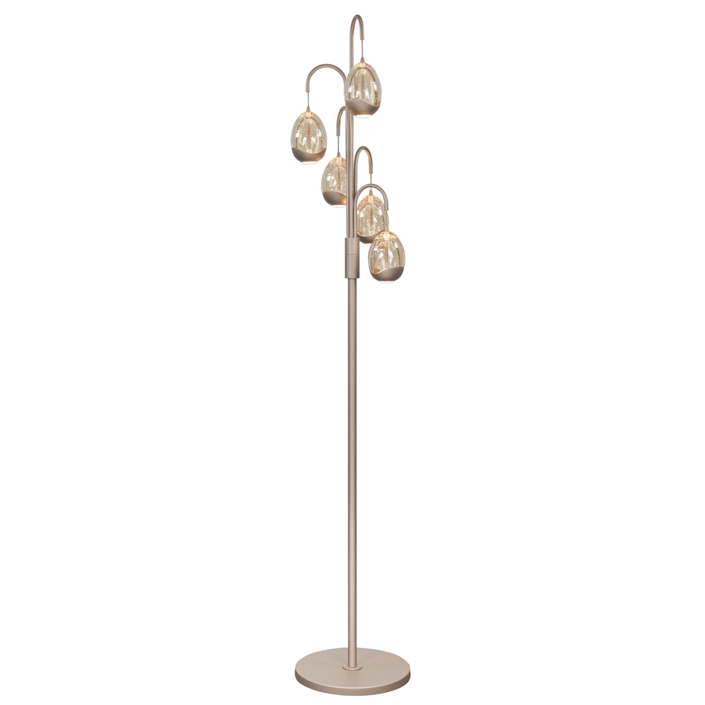 Vloerlamp Champagne Egg champagne 5-lichts