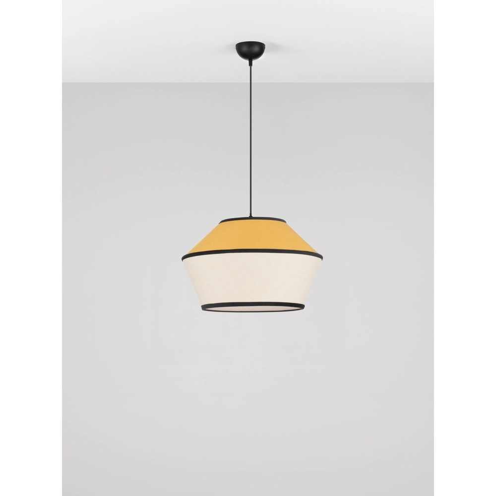 Hanglamp Veliss wit met geel Lyora 5212017493859