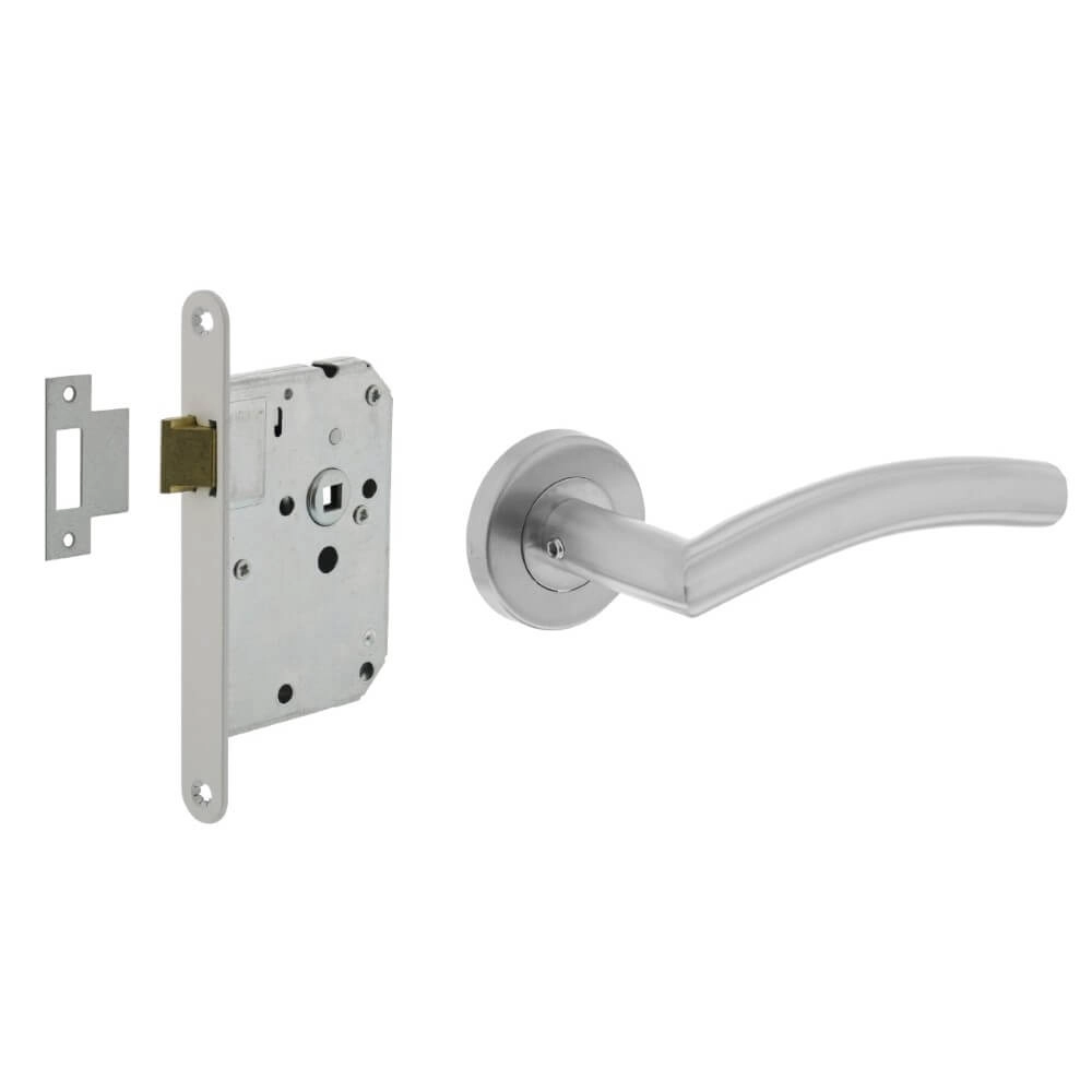 Compleet deurklinkset Lisa RVS Compleet deurklinkset Lisa RVS