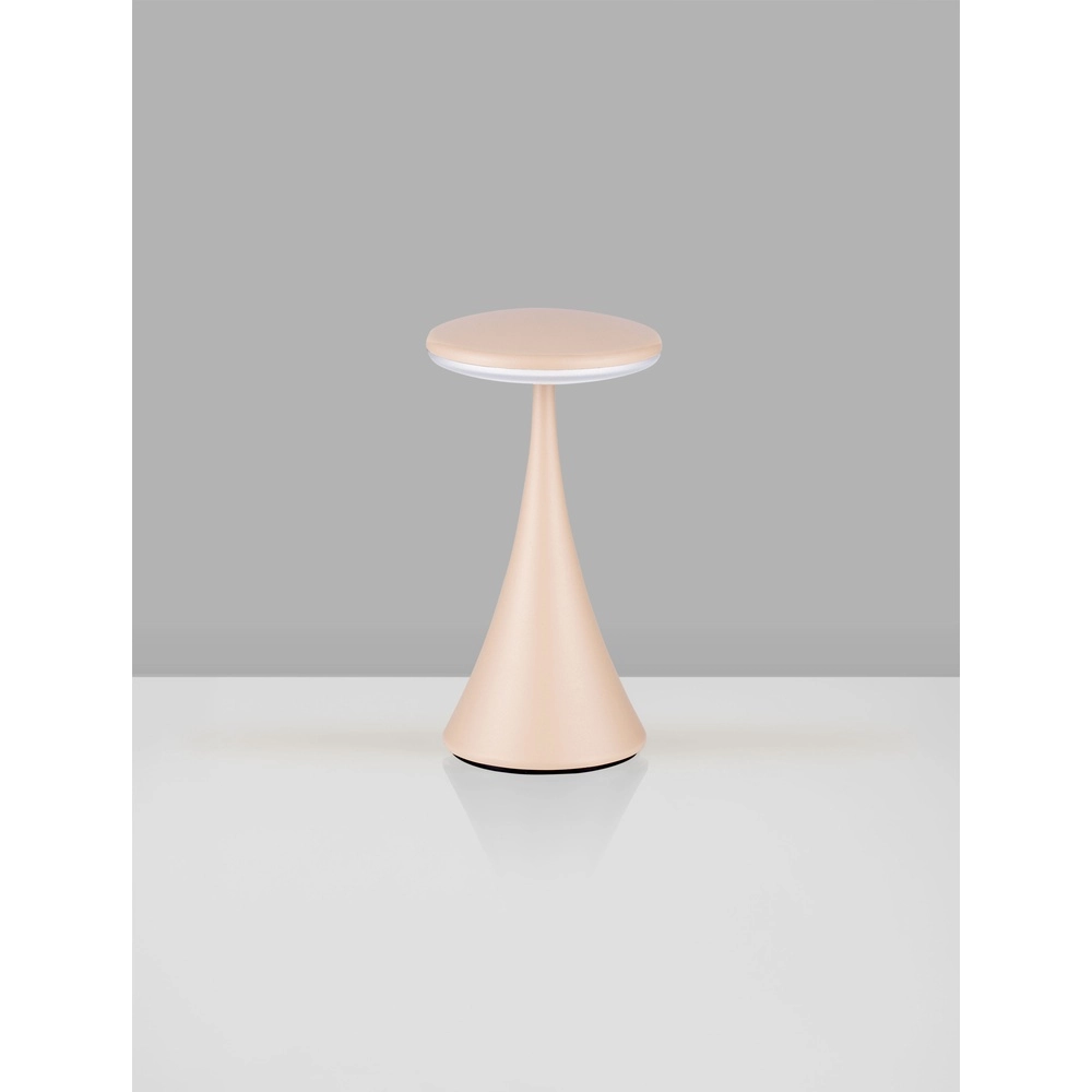 Tafellamp Elbo zand bruin oplaadbaar met USB Lyora 5212017476968