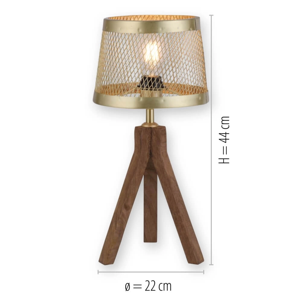 Tafellamp Frederik messing Just Light 4043689976170