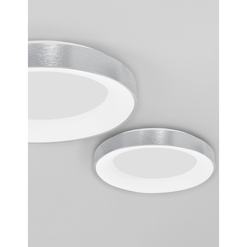 Plafondlamp Rando Thin zilvergrijs Ø 60cm Lyora 5212017420138