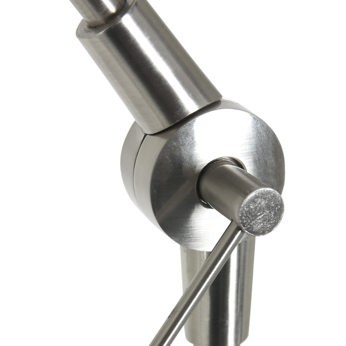 Vloer Leeslamp Prestige Chic RVS met 40cm taupe velourse kap Steinhauer 8712746145748