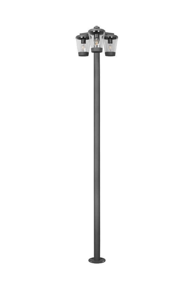Tuinlantaarn Cavado 3-lichts 220cm antraciet Tuinlantaarn Cavado 3-lichts 220cm antraciet
