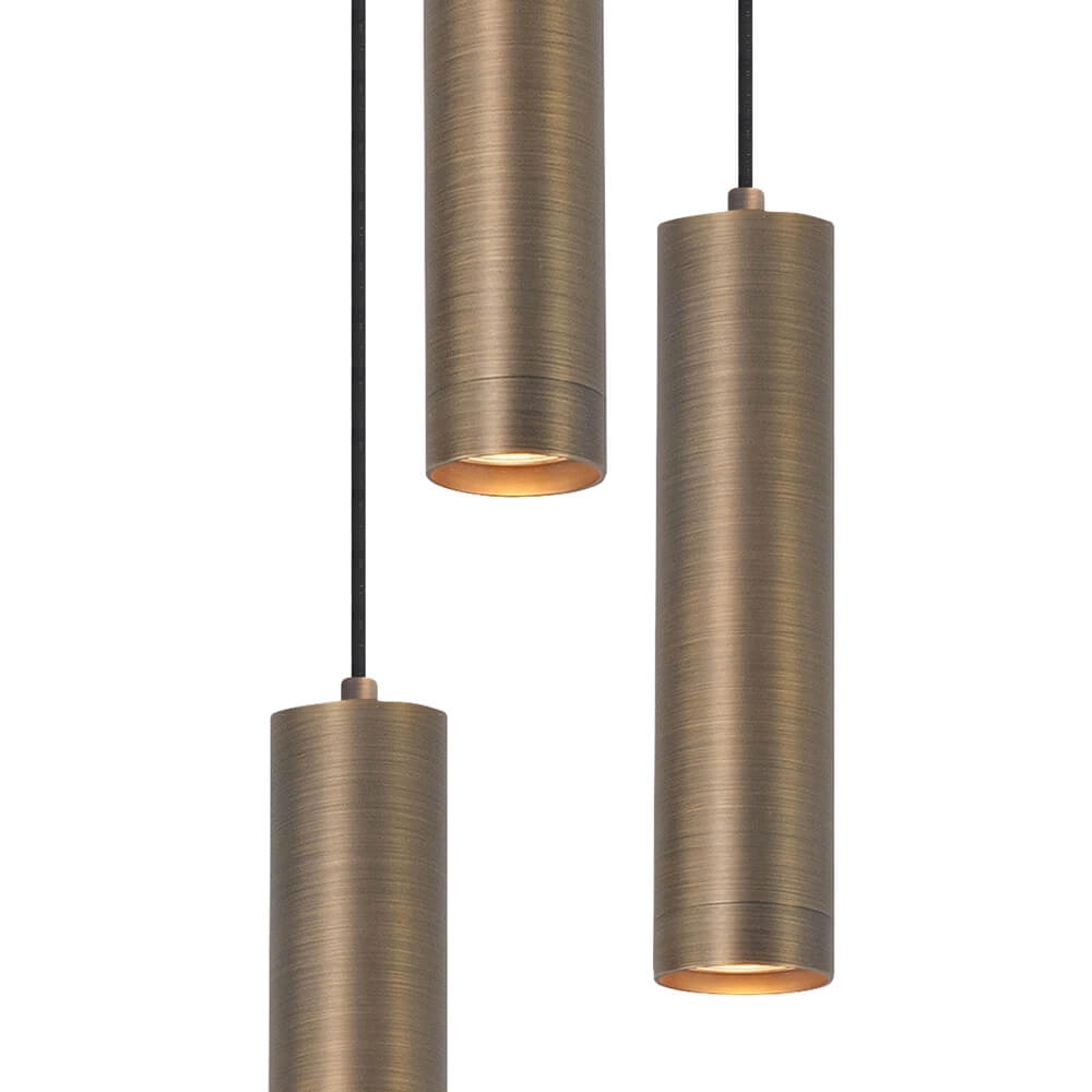 Ronde pendel hanglamp Perugia brons - 5x GU10 Highlight 8718379046834