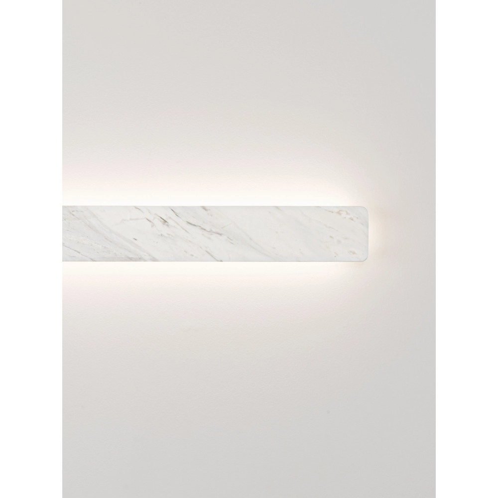 Strakke wandlamp Alyssa wit marmer Lyora 5212017495853