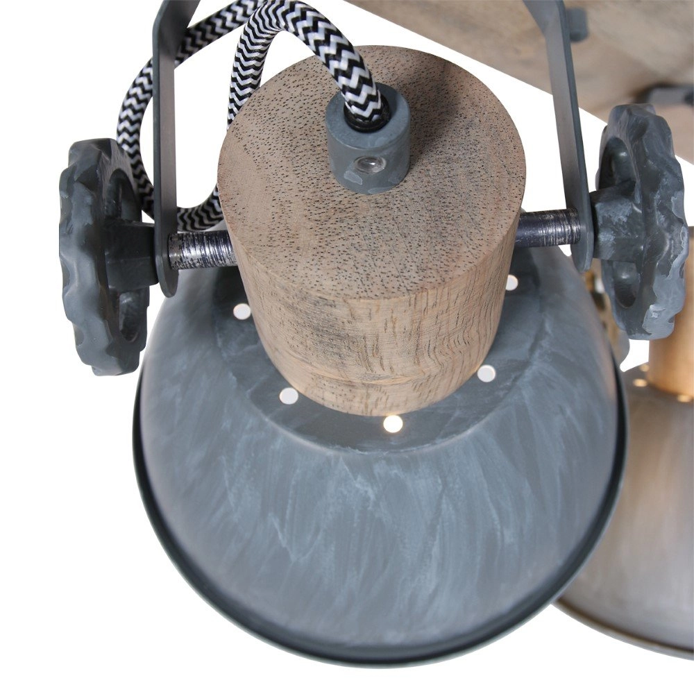 Landelijke plafondlamp Gearwood 4-lichts Steinhauer 8712746133332