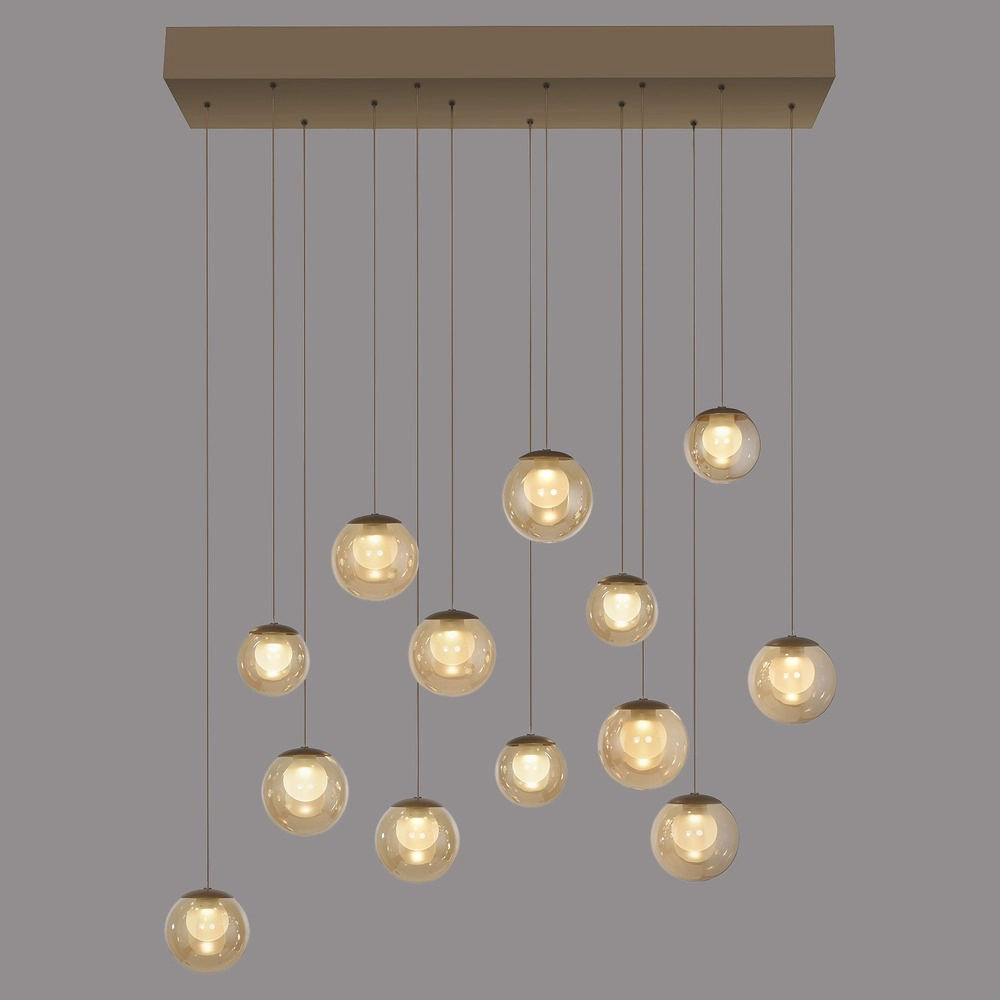 13-lichts hanglamp Pure Popup bronce