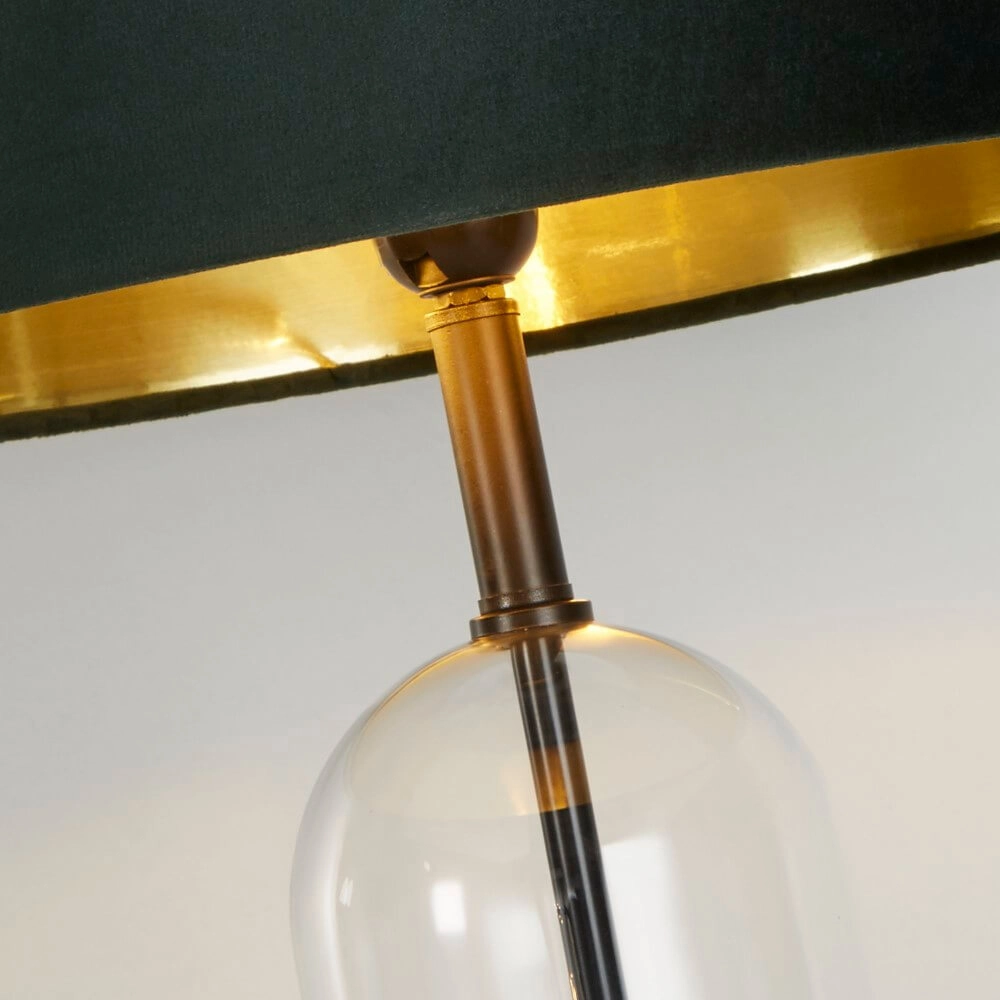 Unieke tafellamp Oxford met groene kap Searchlight 5053423256696