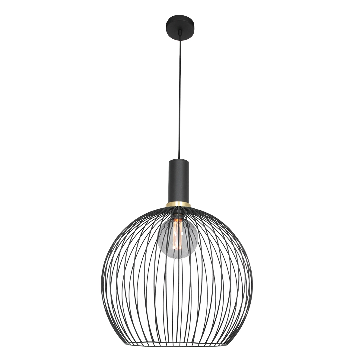 Draadlamp Aureole 42cm zwart met goud Steinhauer 8712746135480