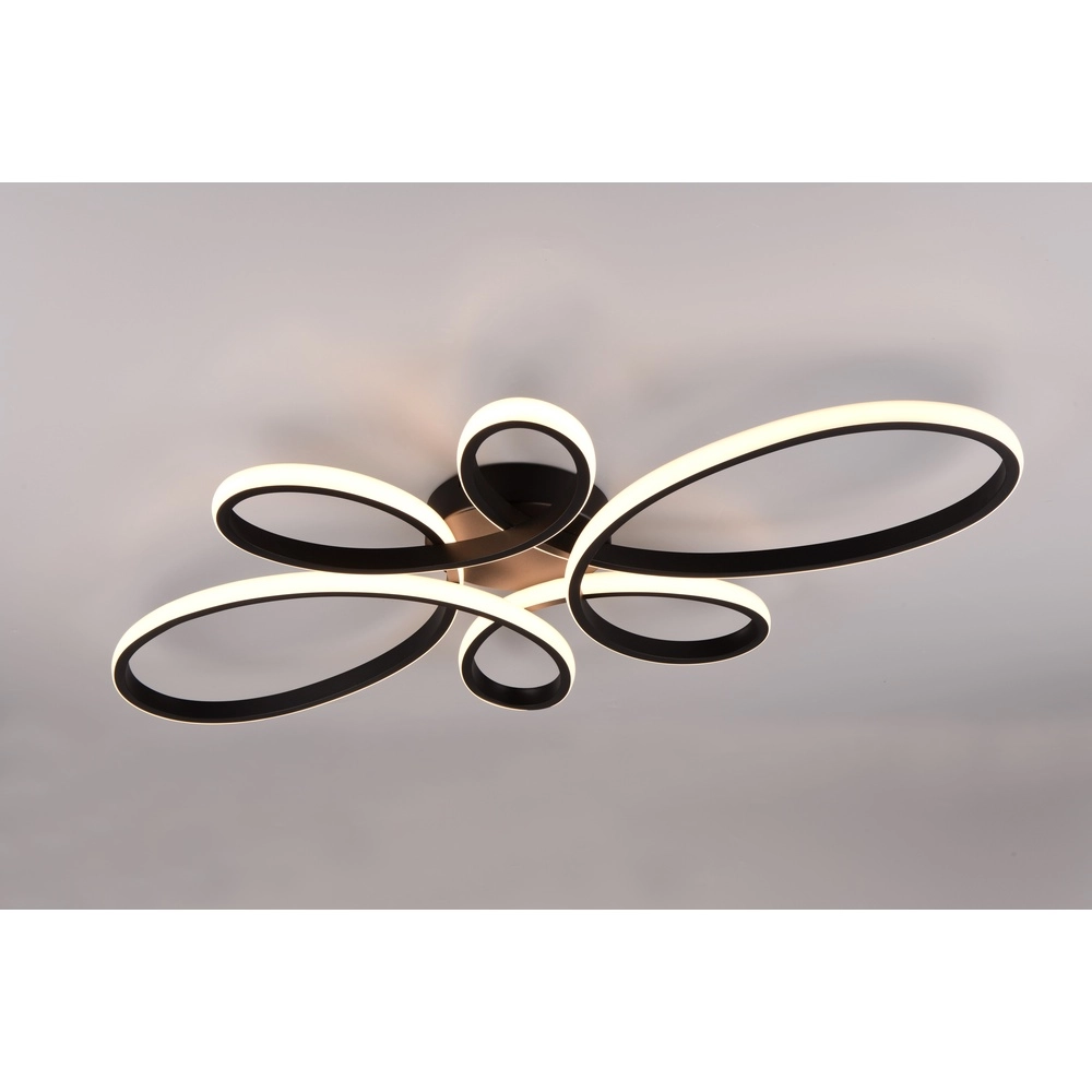 Design plafondlamp Fly zwart Trio 4017807600865