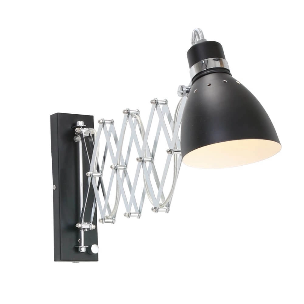 Schaarlamp Spring zwart met chroom Steinhauer 8712746068702