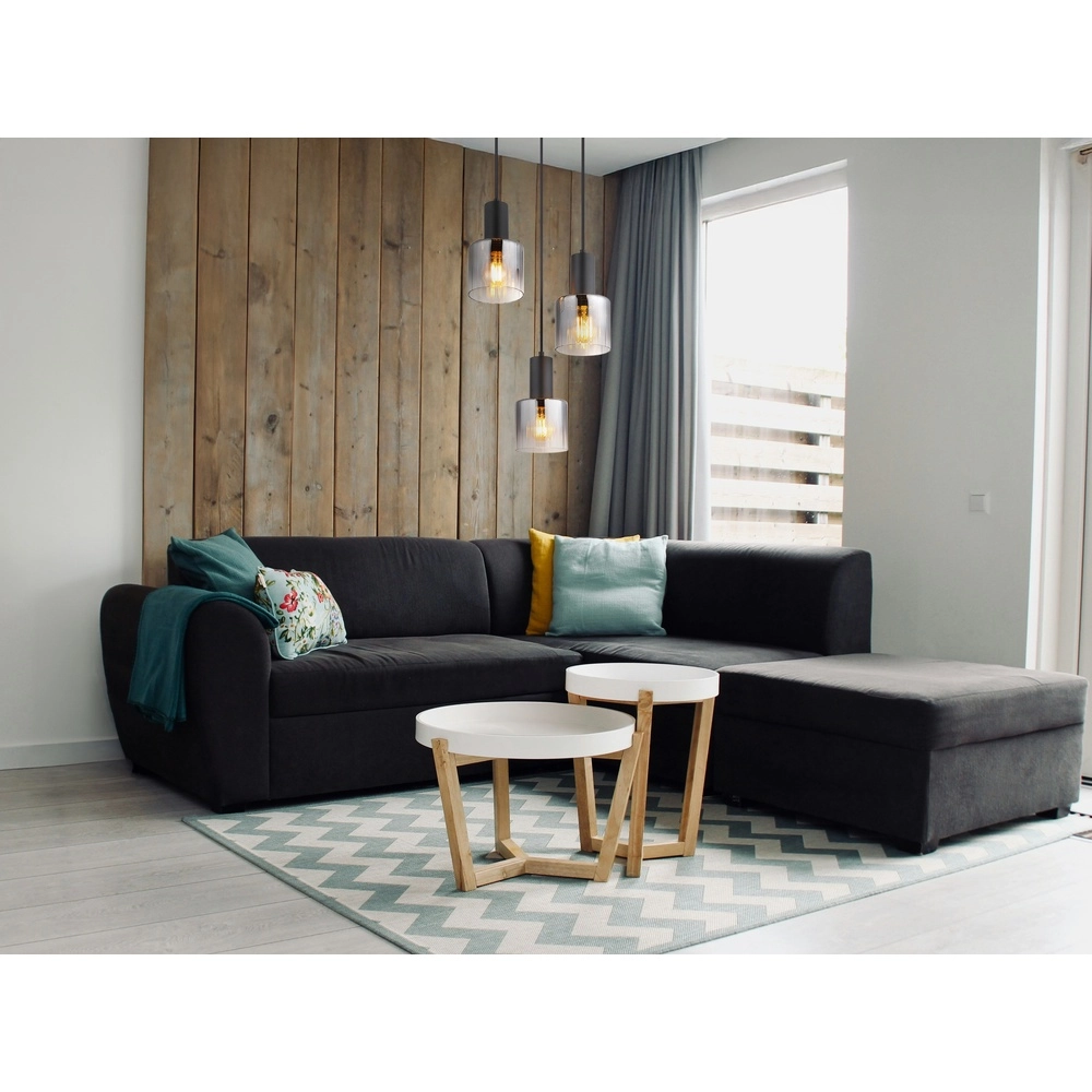 Design hanglamp Jack 3-lichts zwart Globo 9007371519828