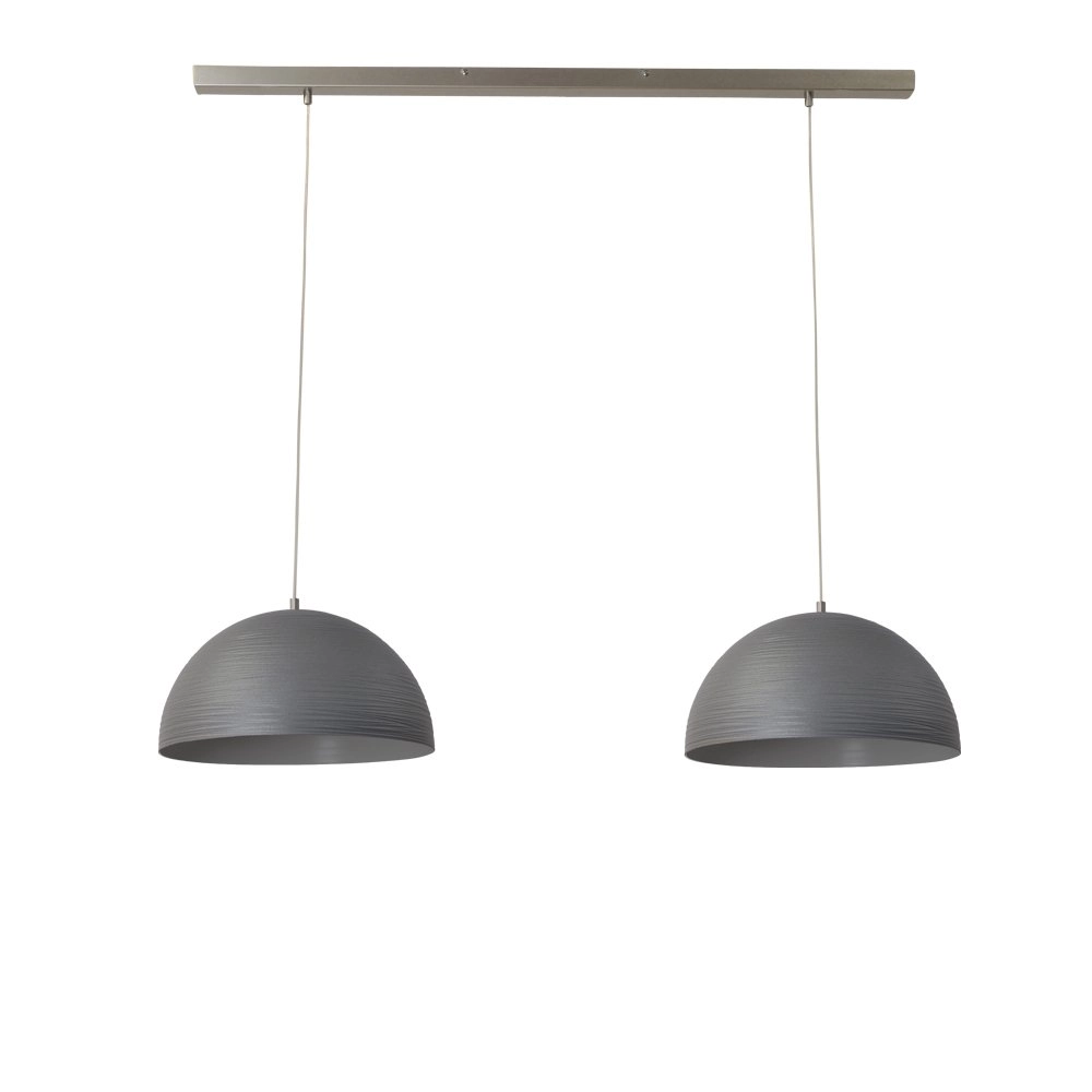 Stoere eettafellamp betongrijs Concepto 2x30 Stoere eettafellamp betongrijs Concepto 2x30