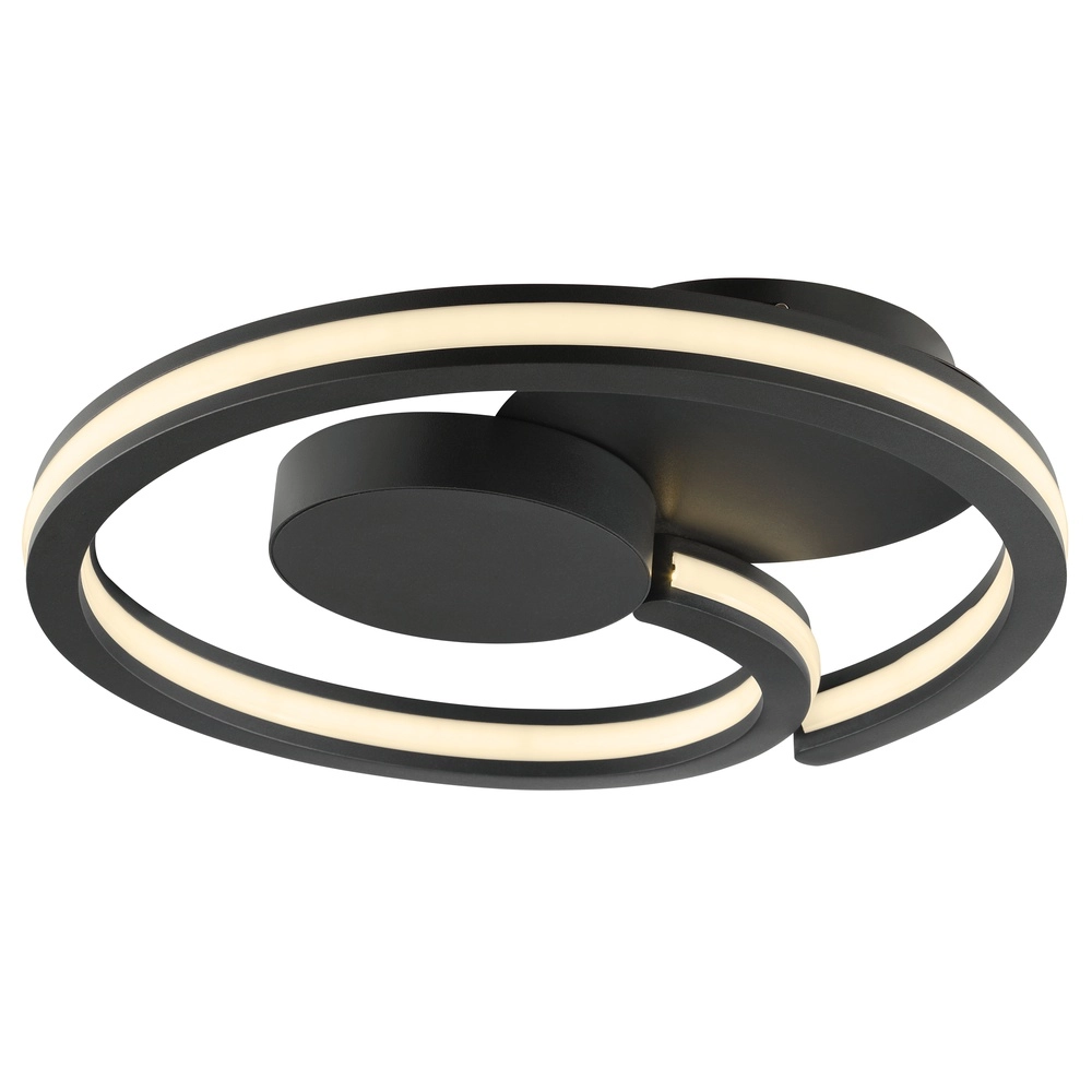 Zwarte plafondlamp Revola design Ø 40cm