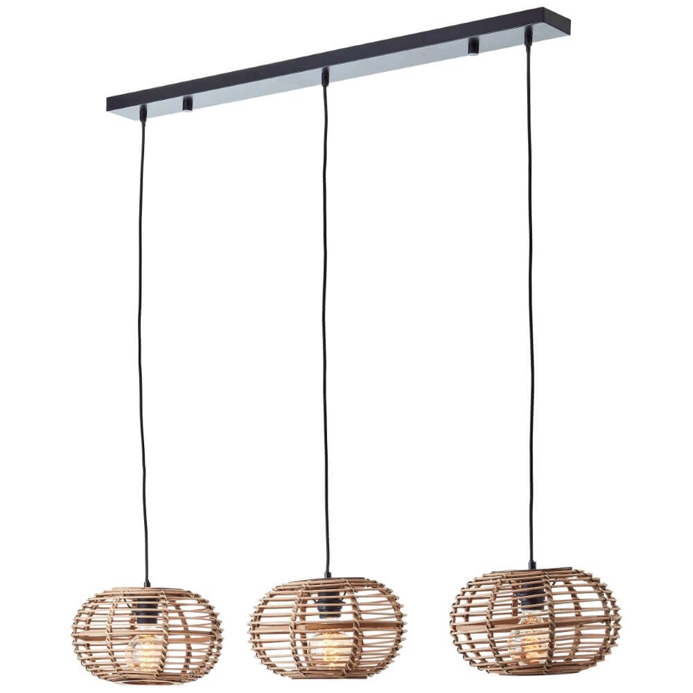 Rotan eettafel hanglamp Woodball Brilliant 4004353413797