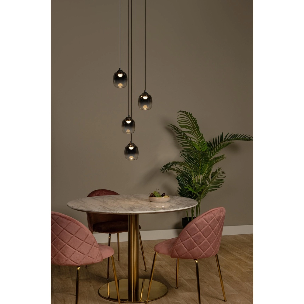 4-lichts hanglamp Tamino zwart Lucide 5411212741240