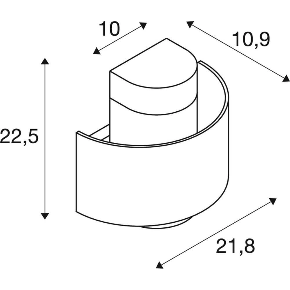 Design wandlamp Photoni Cyl roestbruin SLV 4024163295284