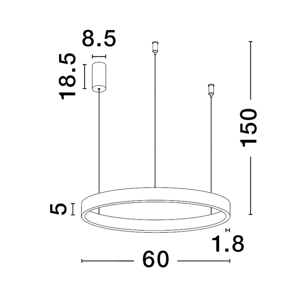Design hanglamp Elowen zilvergrijs Ø 60cm Lyora 5212017439079