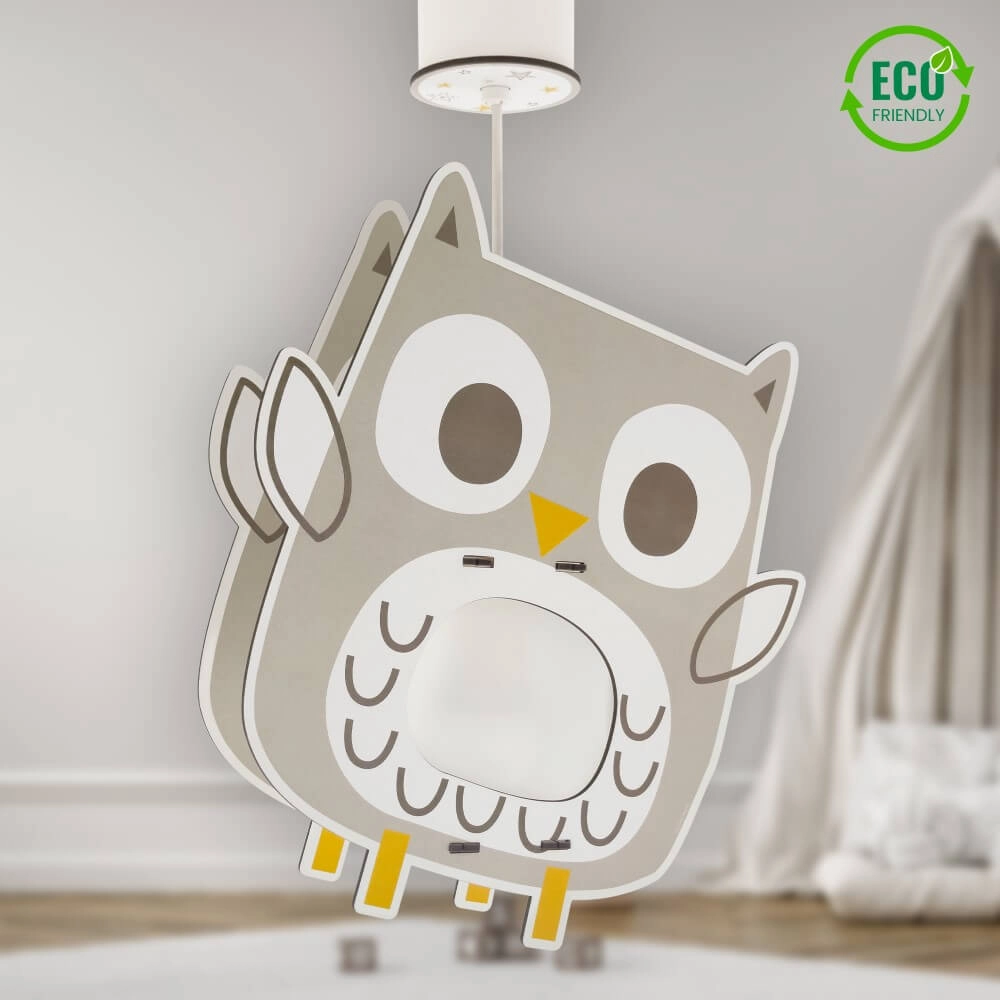 Kinderkamer hanglamp Owl Ø 25cm x 50cm wit Dalber 8420406633978