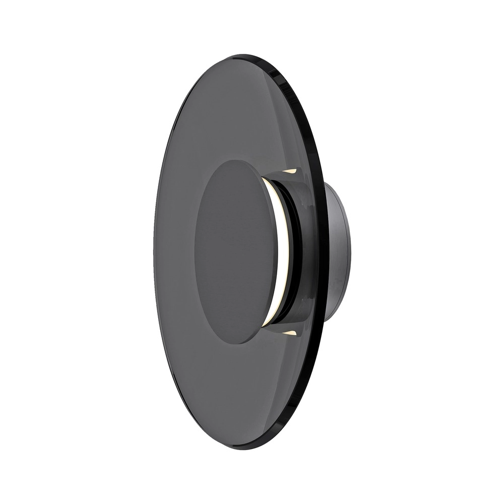 Wandlamp Pure Moon Ø 32cm - platin met smoke glas Paul Neuhaus 4012248386354