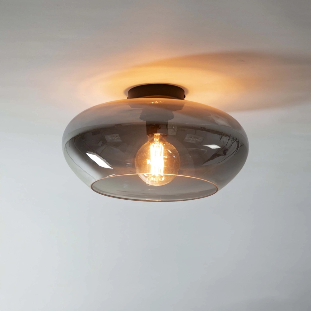 Glazen plafondlamp Elevate Ø 40cm - smoke glas
