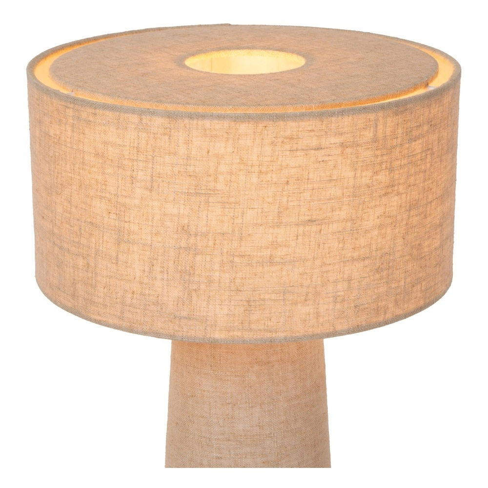 Tafellampje Leeroy taupe Ø 30cm Lucide 5411212032119